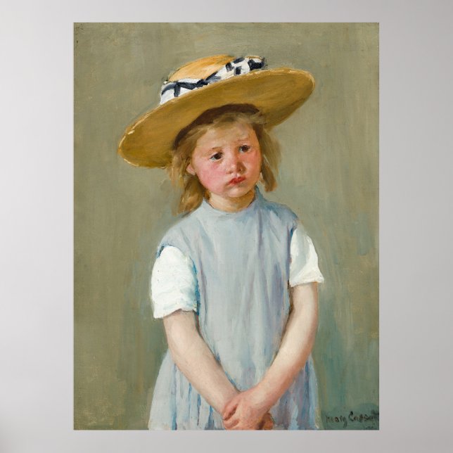 Child in a Straw Hat, 1886 by Mary Cassatt Poster (Front)