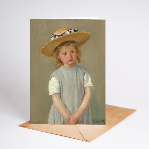Child in a Straw Hat  Mary Cassatt Card