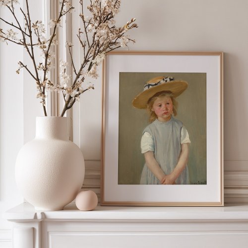 Child in a Straw Hat  Mary Cassatt Framed Art