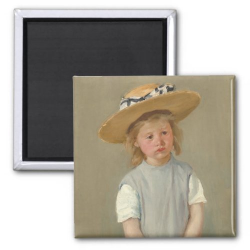 Child in a Straw Hat  Mary Cassatt Magnet