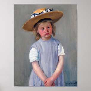 Child in a Straw Hat, Mary Cassatt Poster