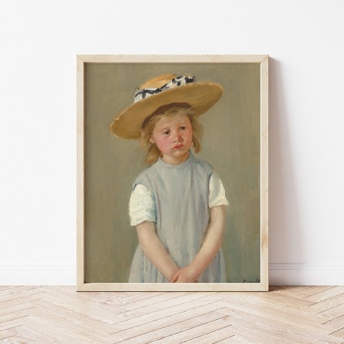 Child in a Straw Hat  Mary Cassatt Poster