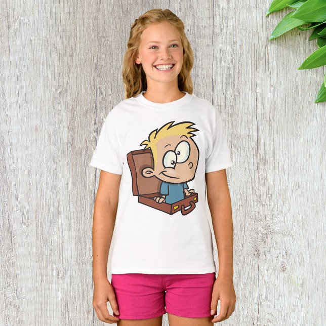 Child In A Suitcase Girls T-Shirt (Creator Uploaded)