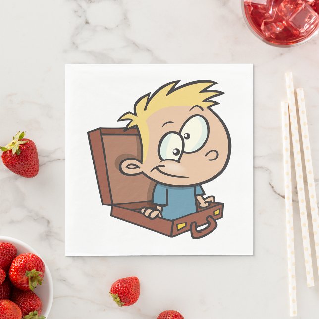 Child In A Suitcase Paper Napkins (Creator Uploaded)