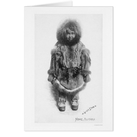 Child In Fur Nome Alaska 1920 Cards (Front)