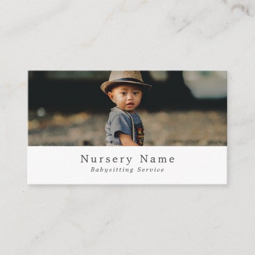 Child in Hat Babysitter Daycare Nursery Business Card