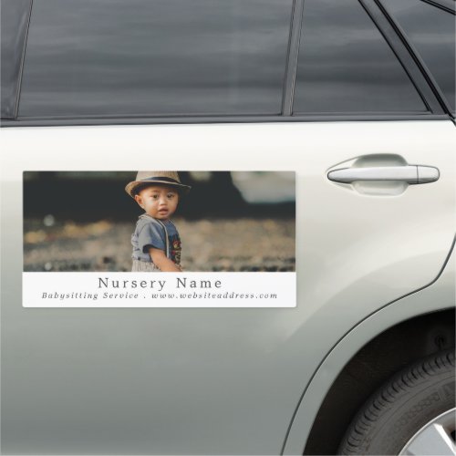 Child in Hat Babysitter Daycare Nursery Car Magnet