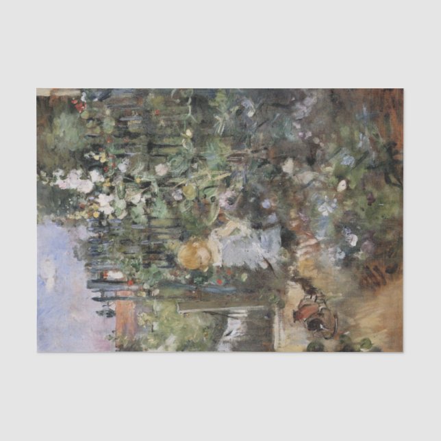 Child in the Rose Garden by Berthe Morisot Tissue Paper (Front)