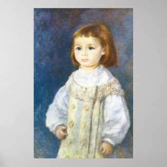 Child in White by Pierre Auguste Renoir Poster