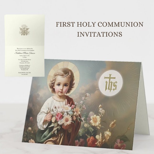 Child Jesus Eucharist First Holy Communion Invitation (Creator Uploaded)