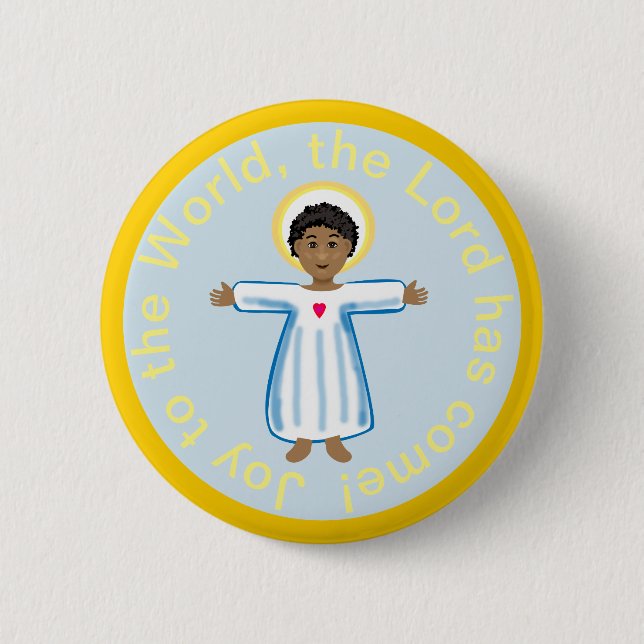 Child Jesus Joy to the world quote Button (Front)