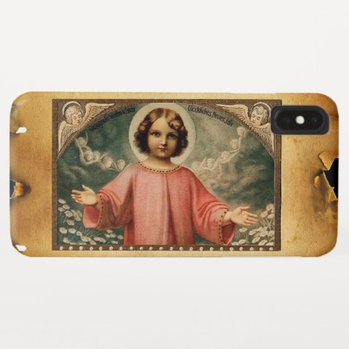 CHILD JESUS WITH ANGELS Brown Parchment iPhone XS Max Case