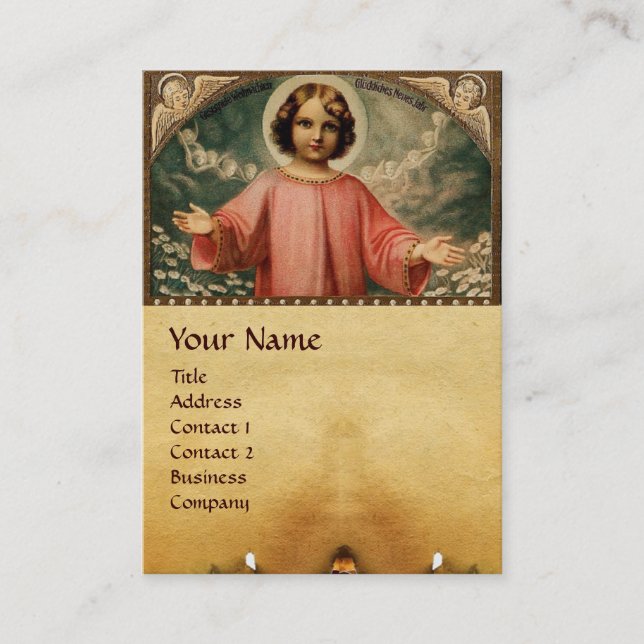 CHILD JESUS WITH ANGELS BUSINESS CARD (Front)