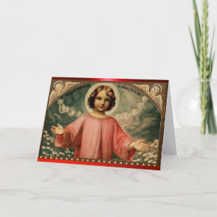 CHILD JESUS WITH ANGELS HOLIDAY CARD