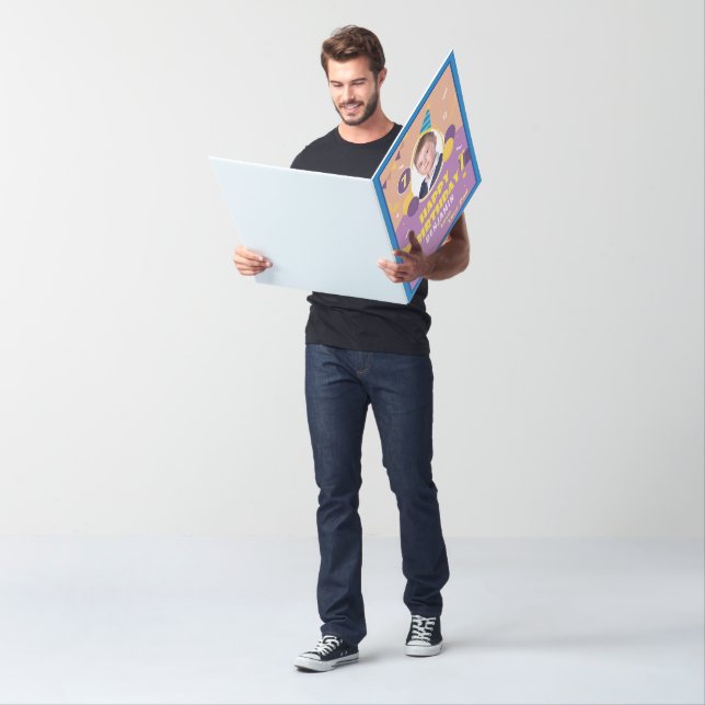 Child Kid Photo Happy Birthday Big Personalize Card (In Situ)