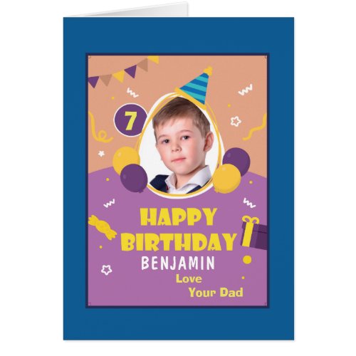 Child Kid Photo Happy Birthday Personalize Card