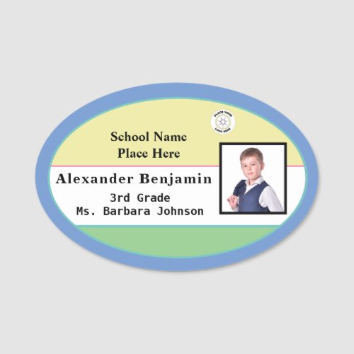 Child Kids Student Photo Name ID Identification  Name Tag