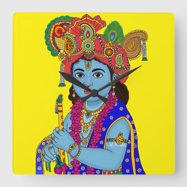 Child Krishna Wall Clock (Front)