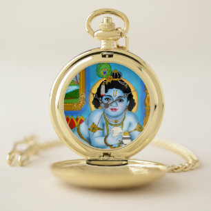 Child Krishna Wall Clock Pocket Watch