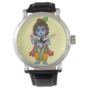 Child Krishna Wall Clock Watch