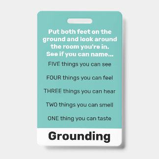 Child Life Grounding Techniques Badge