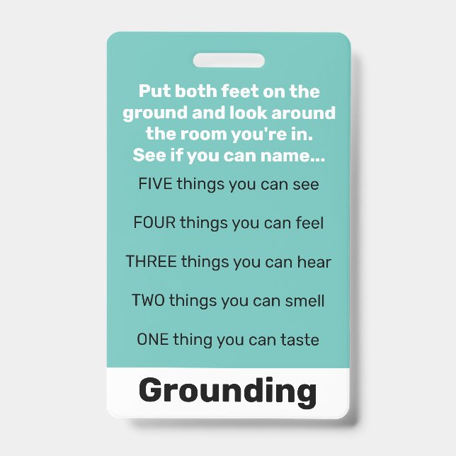 Child Life Grounding Techniques Badge (Front)