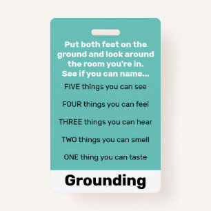 Child Life Grounding Techniques Badge