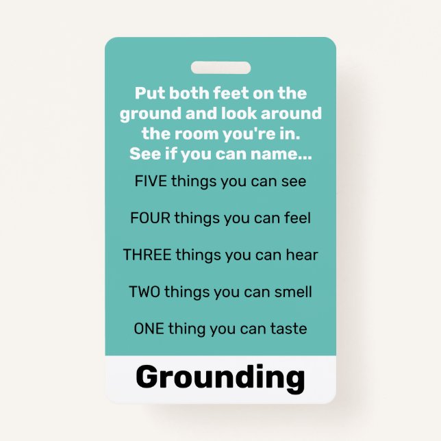 Child Life Grounding Techniques Badge (Front)