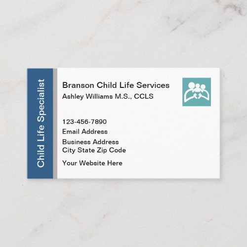 Child Life Specialist Modern Business Cards