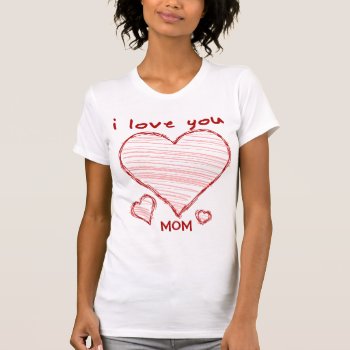 Child-like Declaration Of Love In Crayon & Marker T-shirt by egogenius at Zazzle