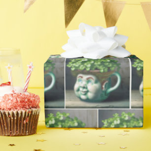 Child-like Flower Pot Wrapping Paper