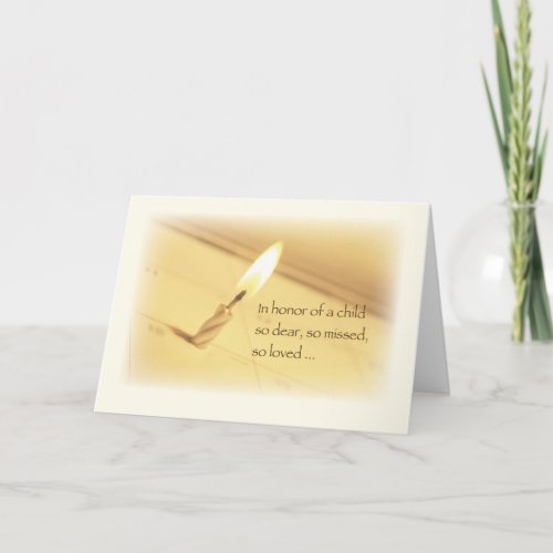Child Loss Birthday In Remembrance Card