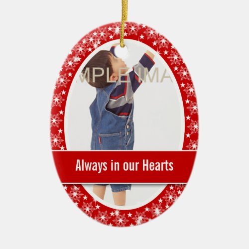 Child memorial photo PERSONALIZE Ceramic Ornament