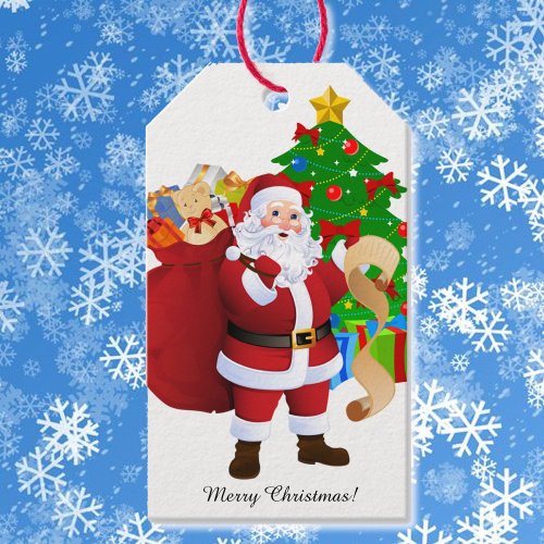 Child Name Santas Set of 10 Big Christmas Tags