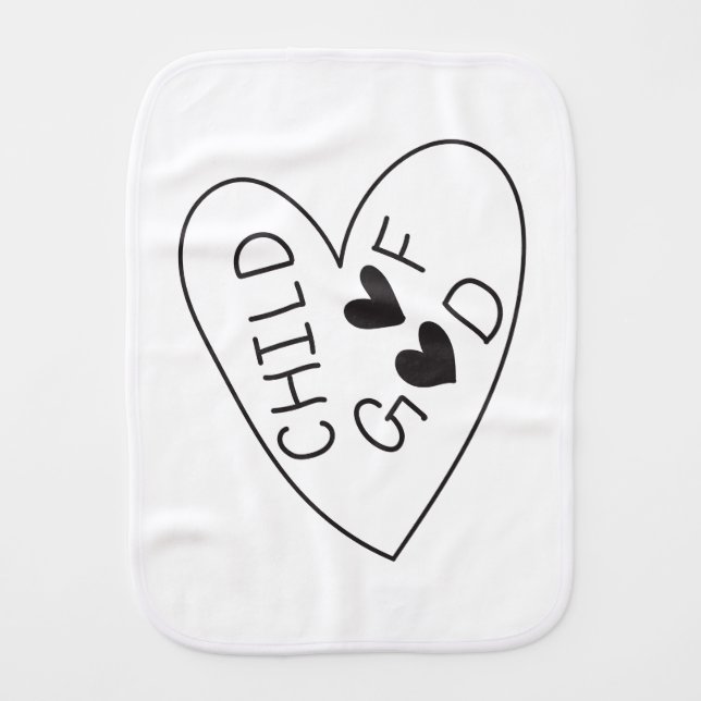 Child of God Baby Burp Cloth (Front)