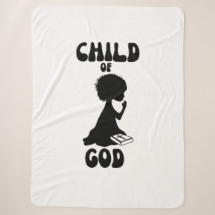 Child Of God Bible Quote Sherpa Blanket