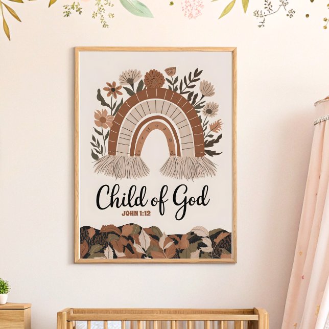 Child of God Boho Christian Nursery Wall Art (Creator Uploaded)