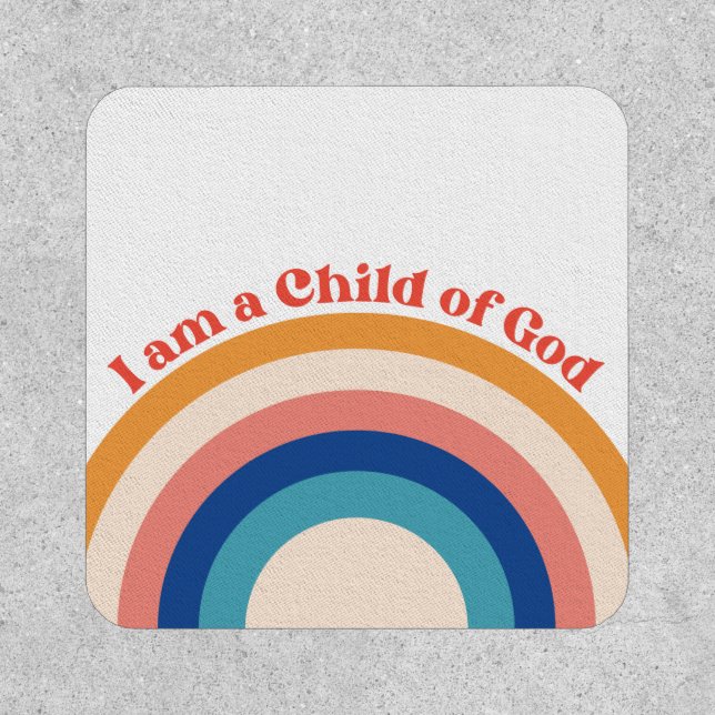 Child of God Christian Cute Patch Boho Rainbow (Front)