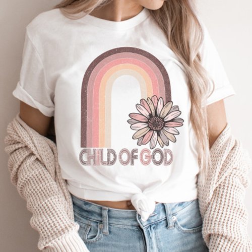 Child of God Christian Quote Faith Religious Retro T_Shirt