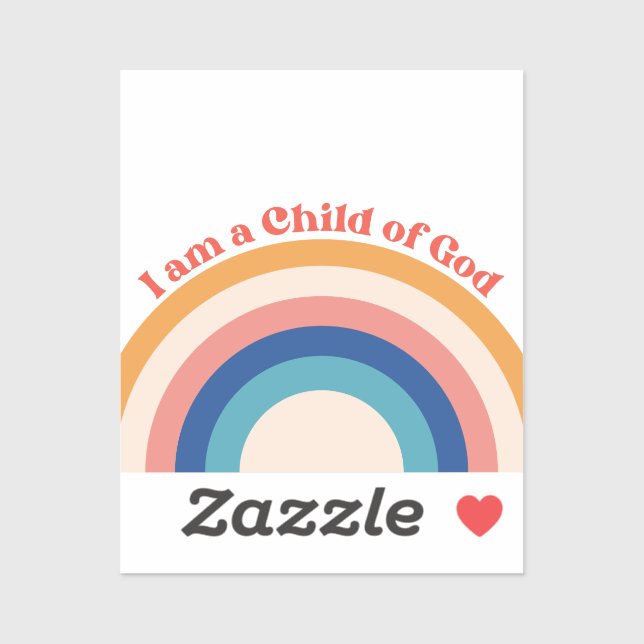 Child of God Christian Stickers | Rainbow  (Sheet)