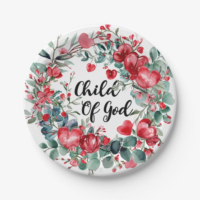Child Of God Paper Plates (Front)