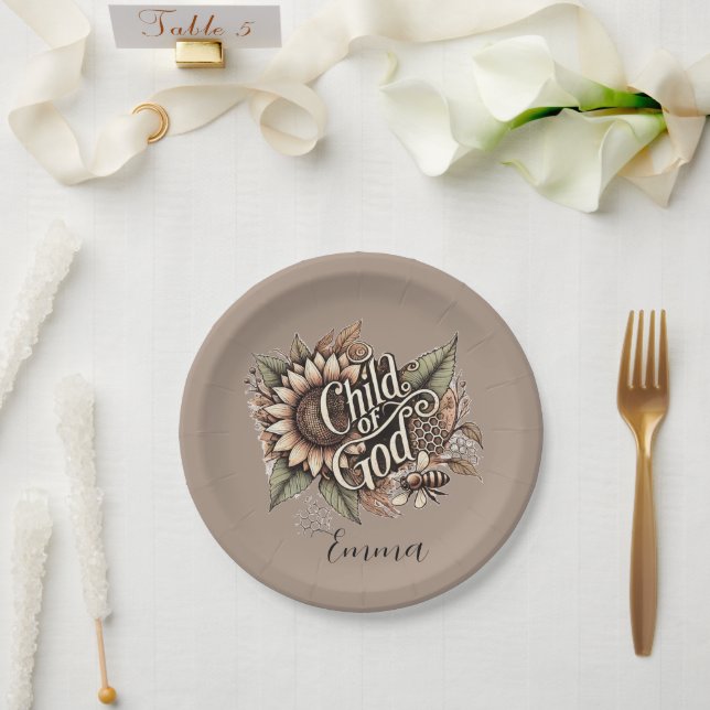 Child of God Paper Plates (Wedding)