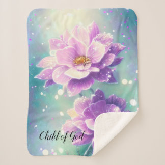 Child of God pastel floral blanket