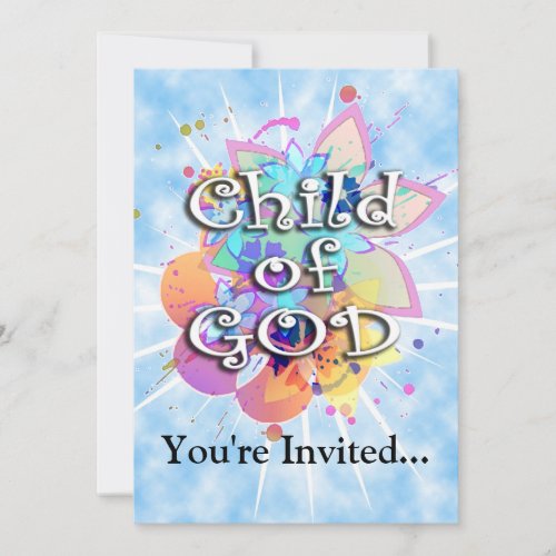 Child of God Pastel Invitation