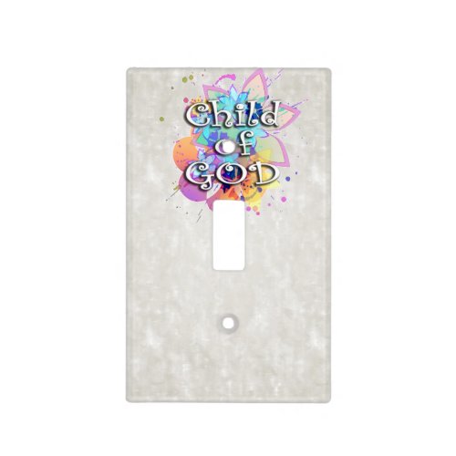 Child of God Rainbow Watercolor Light Switch Cover