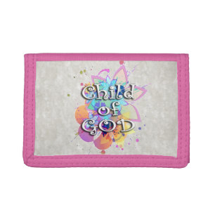 Child of God Rainbow Watercolor Tri-fold Wallet