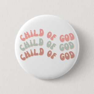 Child of God Retro Waves Button
