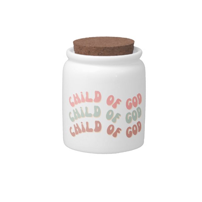 Child of God Retro Waves Candy Jar (Front)