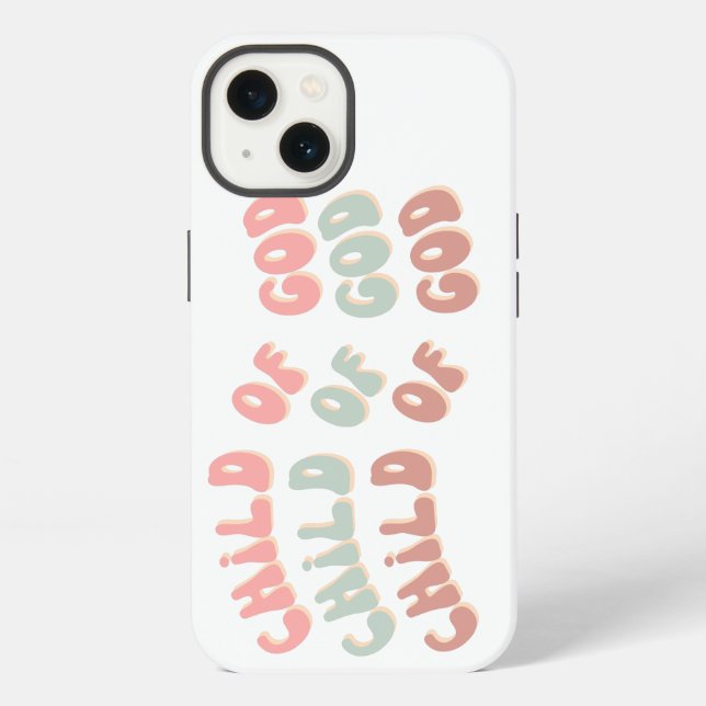 Child of God Retro Waves Iphone Case (Back)