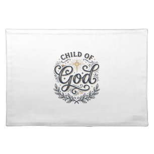 Child Of God Vintage Engraving Shirt Design_1 Cloth Placemat